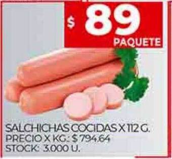 Supermercados DIA Salchichas cocidas oferta