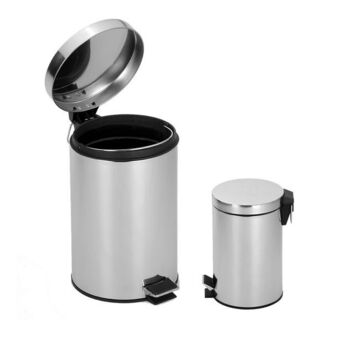 Prestigio Home set de 2 cestos de basura redondos con pedal - 5 lts + 20 lts oferta