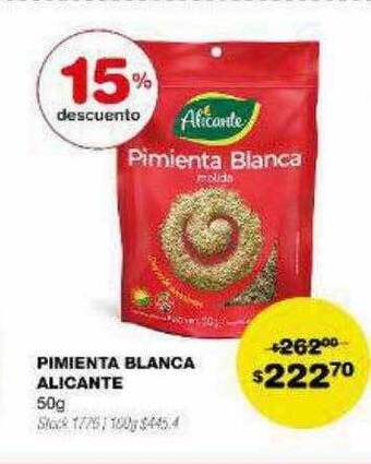 Atomo Conviene Pimienta blanca alicante 15% descuento oferta