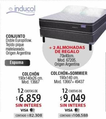 Authogar Inducol conjunto colchón colchón+sommier oferta