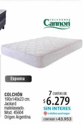 Authogar Colchón cannon oferta