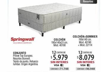 Authogar Springwall conjunto colchón colchón+sommier oferta