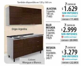 Alacena bajo mesada mesada