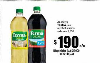 Cooperativa Obrera Aperitivo terma sin alcohol varios sabores oferta