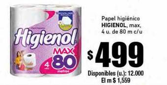 Cooperativa Obrera Papel higiénico higienol max oferta