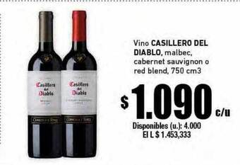 Cooperativa Obrera Vino casillero del diablo malbec cabernet sauvignon o red blend oferta