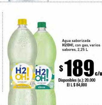 Cooperativa Obrera Agua saborizada h2oh! oferta