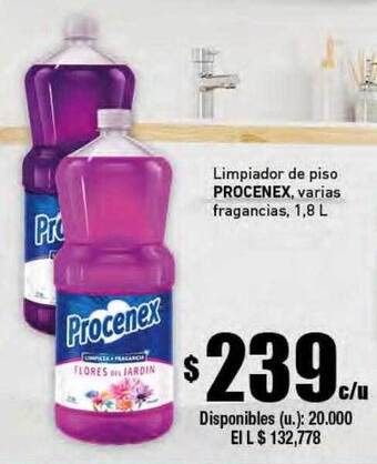 Cooperativa Obrera Limpiador de piso procenex varias fragancias oferta