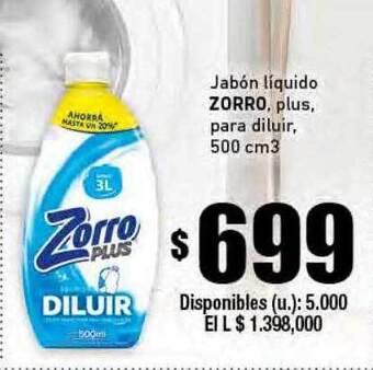 Cooperativa Obrera Jabón líquido zorro oferta