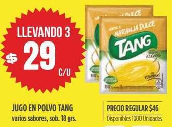 Supermercados Vea Jugo en polvo tang oferta