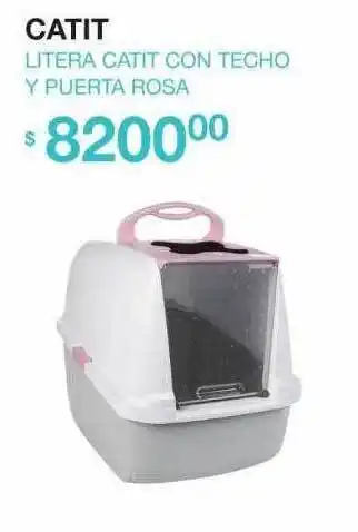 Puppis Litera catit con tech y puerta rosa oferta