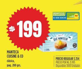 Supermercados Vea Manteca cuisine & co oferta
