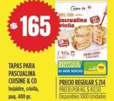 Supermercados Vea Tapas para pascualina cuisine & co oferta
