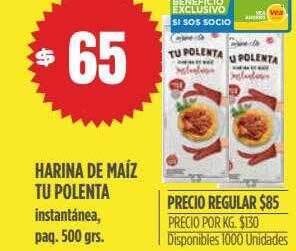Supermercados Vea Harina de maíz tu polenta oferta