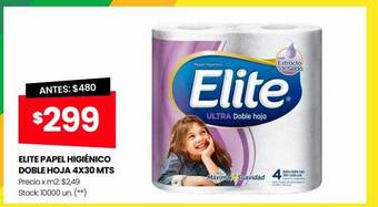 Changomas Elite papel higiénico doble hoja 4x30 mts oferta