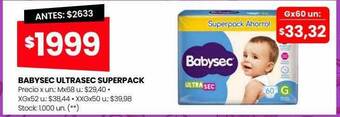Changomas Babysec ultrasec superpack oferta