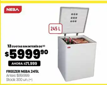 Changomas Freezer neba 245l oferta