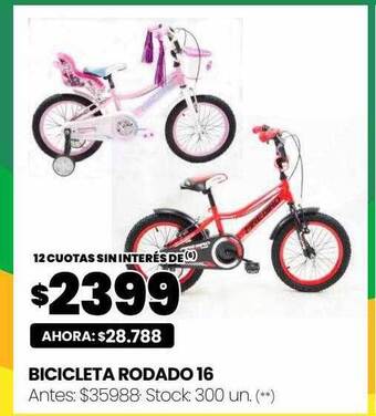 Changomas Bicicleta rodado 16 oferta