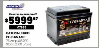 Changomas Bateria herbo plus 65 amp oferta