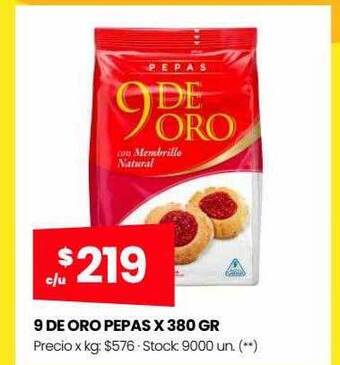 Changomas 9 de oro pepas oferta