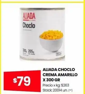 Changomas Aliada choclo crema amarillo oferta