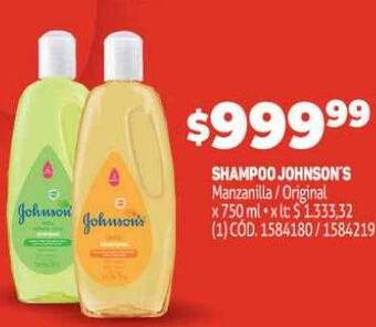 Makro Shampoo johnson's oferta