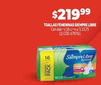 Makro Toallas femeninas siempre libre oferta