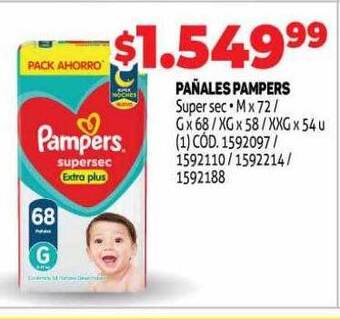 Makro Pañales pampers oferta