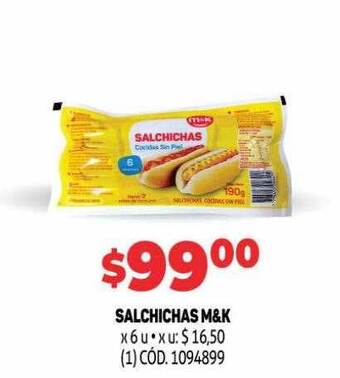 Makro Salchichas m&k oferta