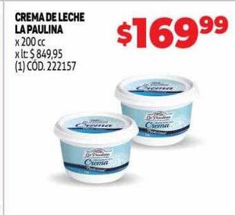 Makro Crema de leche la paulina oferta