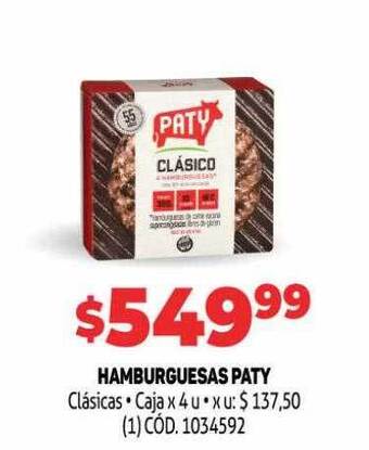 Makro Hamburguesas paty oferta