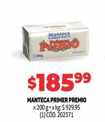 Makro Manteca primer premio oferta
