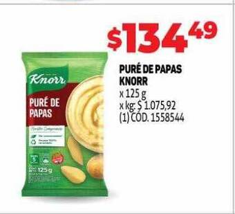 Makro Puré de papas knorr oferta