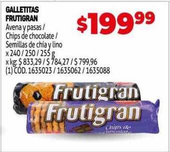 Makro Galletitas frutigran oferta