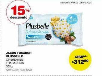 Atomo Conviene Jabon tocador plusbelle 15% descuento oferta