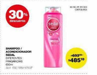 Atomo Conviene Shampoo acondicionador sedal 30% descuento oferta