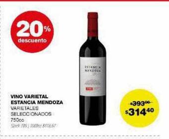 Atomo Conviene Vino varietal estancia mendoza 20% descuento oferta