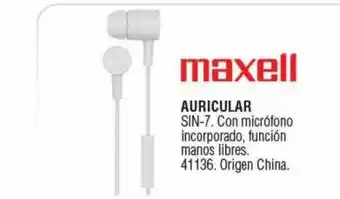 Maxell auricular