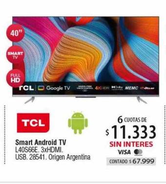 Authogar Tcl smart android tv oferta
