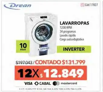 Nexon Dreann lavarropas 1200 rpm oferta