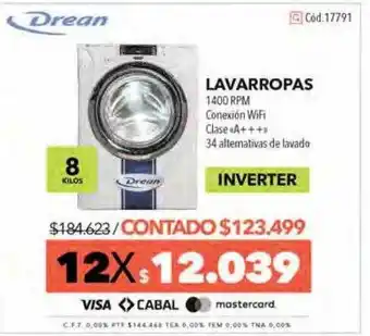Nexon Drean lavarropas 1400 rpm oferta