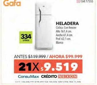 Nexon Heladera oferta