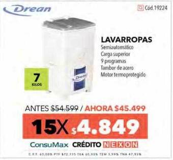 Nexon Drean lavarropas oferta