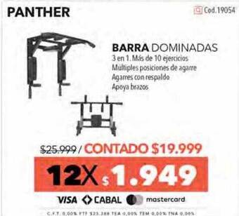 Nexon Barra dominadas panther oferta