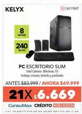 Nexon Kelyx pc escritorio slim oferta