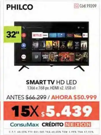 Nexon Philco smart tv hd led oferta
