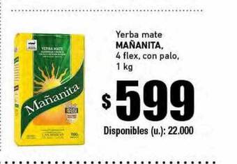 Cooperativa Obrera Yerba mate mañanita 4 flex con palo oferta