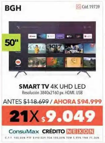 Nexon Bgh smart tv 4k uhd led oferta