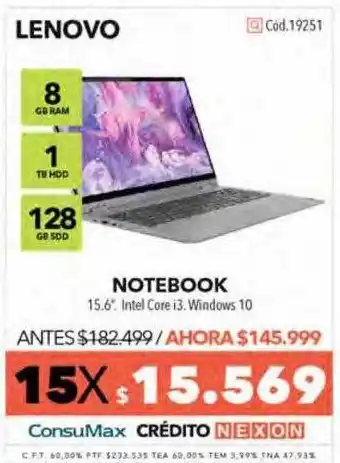 Nexon Lenovo notebook oferta