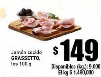 Cooperativa Obrera Jamón cocido grassetto oferta